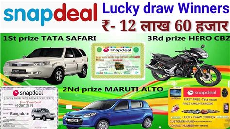 Snapdealprizenewyear : SNAPDEAL LUCKY DRAW TATA .